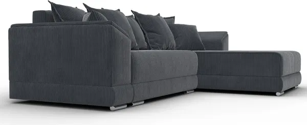 Изображение товара Диван угловой Лига Диванов NordWood правый угол (велюр, Cilium Grafit, серый)