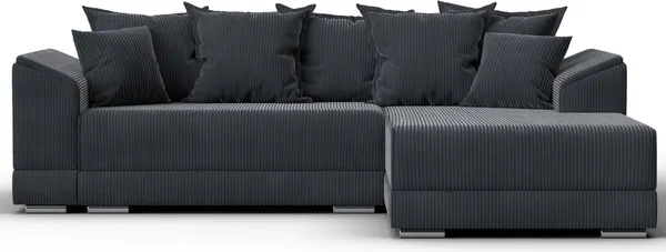 Изображение товара Диван угловой Лига Диванов NordWood правый угол (велюр, Cilium Grafit, серый)