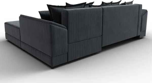 Изображение товара Диван угловой Лига Диванов NordWood правый угол (велюр, Cilium Grafit, серый)