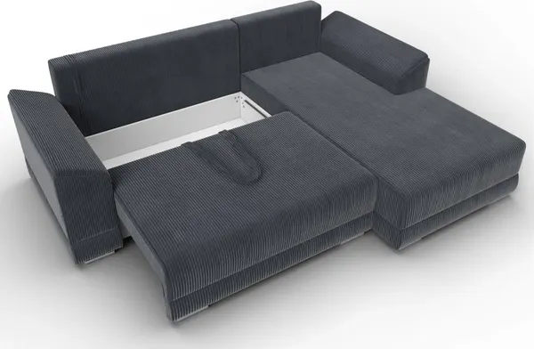 Изображение товара Диван угловой Лига Диванов NordWood правый угол (велюр, Cilium Grafit, серый)