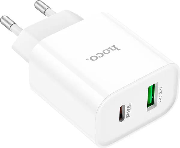 Изображение товара Адаптер питания сетевой Hoco C80A Plus Rapido 20W (белый)