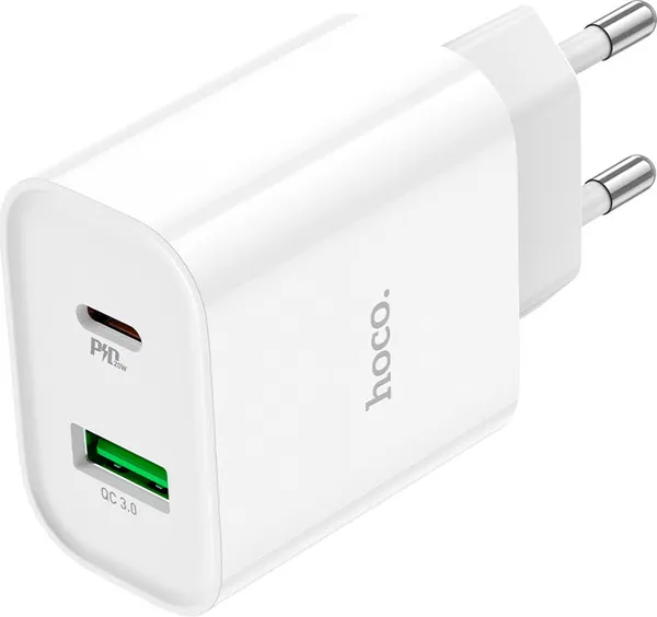 Изображение товара Адаптер питания сетевой Hoco C80A Plus Rapido 20W (белый)
