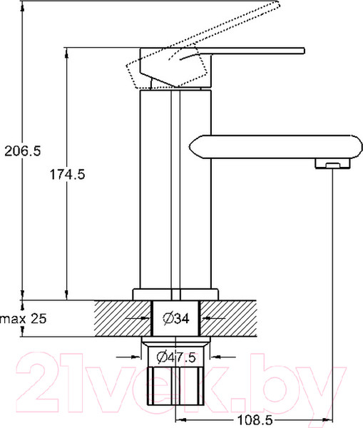 Изображение товара Смеситель G.Lauf NOB1-A128