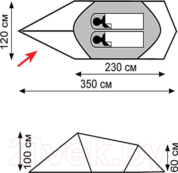 Изображение товара Палатка Tramp Bike 2 V2 / TRT-20