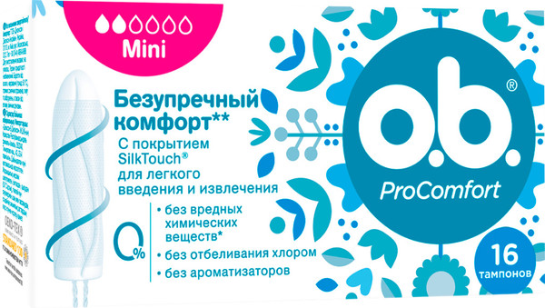 Изображение товара Тампоны гигиенические O.b. Pro Comfort Mini (3x16шт)