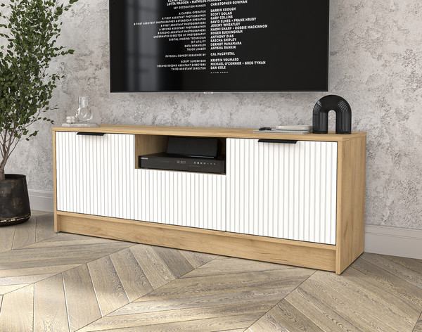 Изображение товара Тумба Interline ТВ Концепт Лайн КТ-ТВ3-50 (дуб золотой/белый)