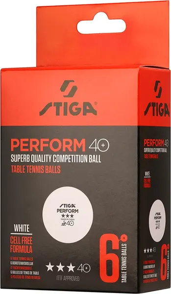 Изображение товара Набор мячей для настольного тенниса STIGA Perform 3 40+ / 520-05 (6шт, белый)