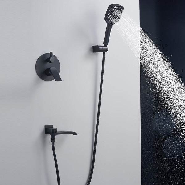 Изображение товара Душевая система со смесителем Shevanik S4135H (черный)