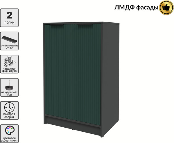 Изображение товара Тумба Interline Концепт Лайн КТ-Т64 (антрацит/изумруд)