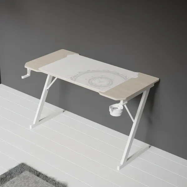 Изображение товара Геймерский стол Zone 51 Trine 120 / Z51-T2N-WD (дерево/белый)