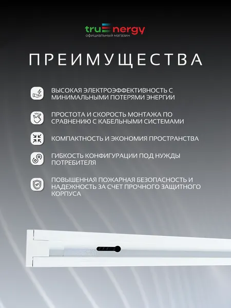 Изображение товара Комплект трековых светильников Truenergy Т3306-04