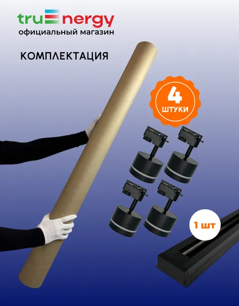 Изображение товара Комплект трековых светильников Truenergy Т2905-04