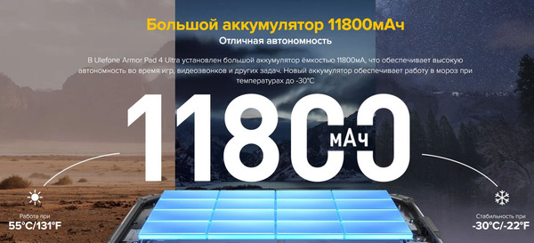 Изображение товара Планшет Ulefone Armor Pad 4 Ultra Thermal Version 8GB/256GB (черный)