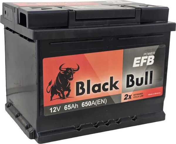 Изображение товара Автомобильный аккумулятор BLACK BULL EFB R+ 650A / 6СТ-65.0EFB (65 А/ч)