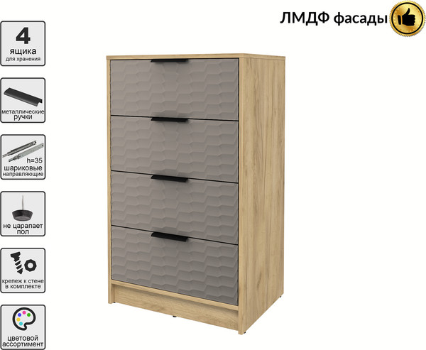 Изображение товара Комод Interline Концепт Зодиак КТ-К60 (дуб золотой/луна)
