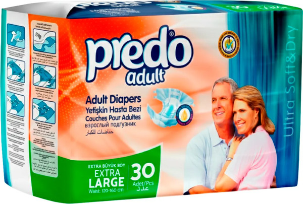 Изображение товара Подгузники для взрослых Predo XL 120-170см / АDP-135 (30шт)