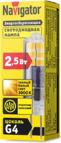 Изображение товара Лампа Navigator NLL-S-G4-2.5-230-3K-NF / 80245