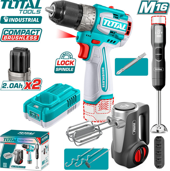 Изображение товара Аккумуляторная дрель-шуруповерт TOTAL TCKLI1638