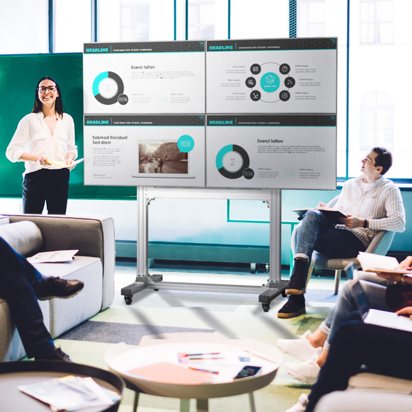 Изображение товара Стойка для ТВ/аппаратуры Onkron FSPRO2L-22 (серебристый)