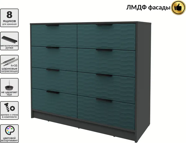 Изображение товара Комод Interline Концепт Зодиак КТ-К117 (антрацит/верде)