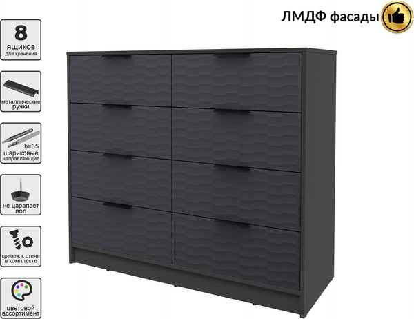 Изображение товара Комод Interline Концепт Зодиак КТ-К117 (антрацит/пепел)