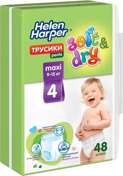 Изображение товара Подгузники-трусики детские Helen Harper Soft & Dry Maxi (48шт)