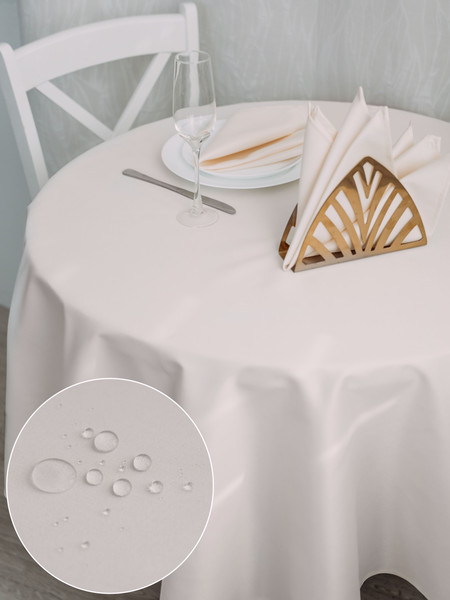 Изображение товара Скатерть Моготекс 1954Д-01 рис. 1346/110701 (150см, гладь слоновая кость)