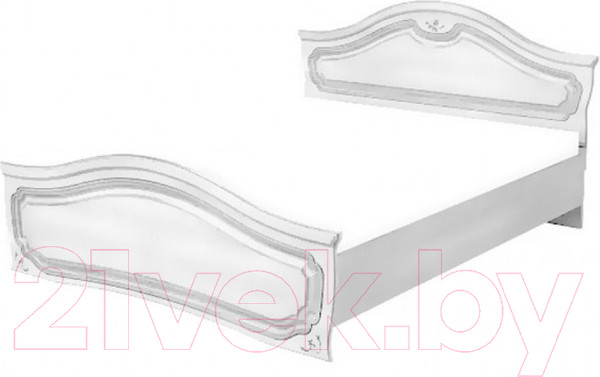 Изображение товара Двуспальная кровать Мебель-Неман Орхидея СП-002-12Д2 (белый полуглянец)