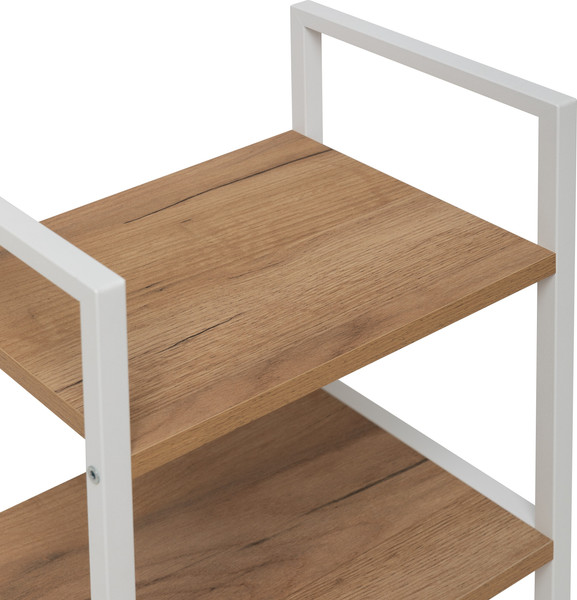 Изображение товара Стеллаж Импэкс Leset Стилвуд 12 узкий 2 полки  (белый/дуб крафт золотой)