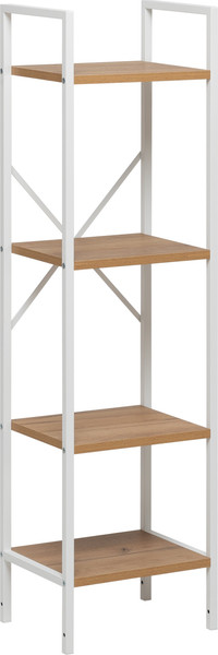 Изображение товара Стеллаж Импэкс Leset Стилвуд 14 узкий 4 полки (белый/дуб крафт золотой)