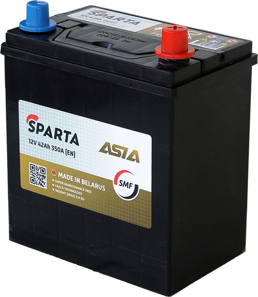 Изображение товара Автомобильный аккумулятор SPARTA Asia 12V R+ Евро 350A B19042P / B19042P035SC0X (42 А/ч)