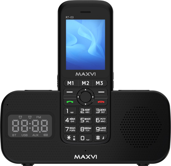 Изображение товара Мобильный телефон Maxvi RT-03 с док-станцией (черный)