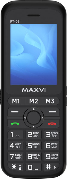 Изображение товара Мобильный телефон Maxvi RT-03 с док-станцией (черный)