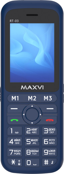 Изображение товара Мобильный телефон Maxvi RT-03 с док-станцией (синий)