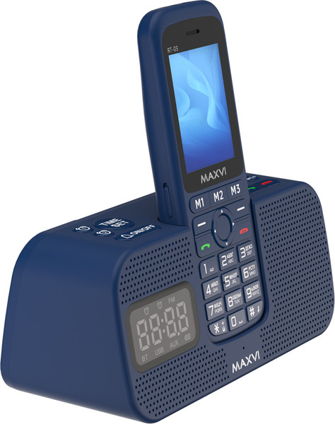Изображение товара Мобильный телефон Maxvi RT-03 с док-станцией (синий)
