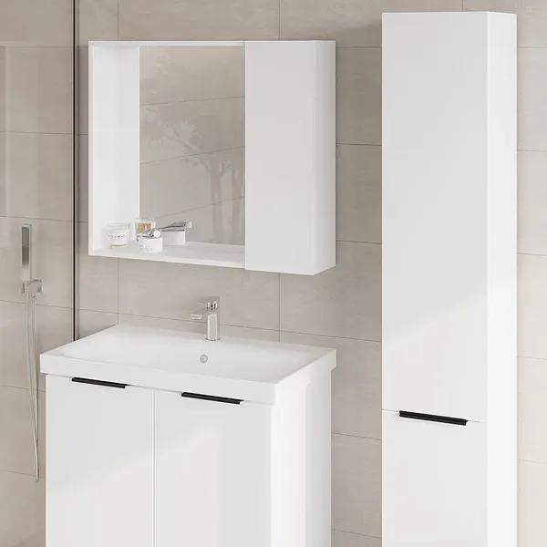 Изображение товара Тумба с умывальником Viant Берлин VBER80MDBEL-T2ST + S-UM-MOD80/1