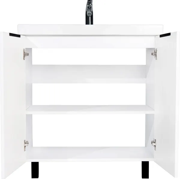 Изображение товара Тумба с умывальником Viant Берлин VBER80MDBEL-T2ST + S-UM-MOD80/1