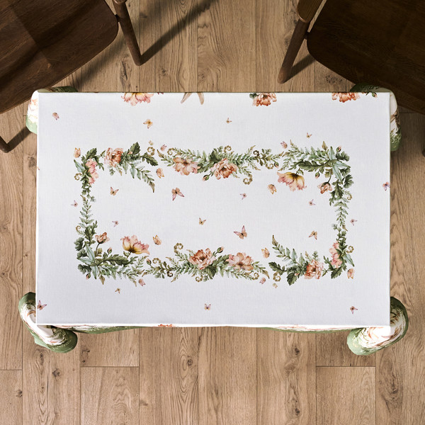 Изображение товара Скатерть Lefard Sense Кролики и Маки 850-753-20 (зеленый)