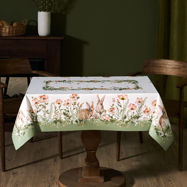 Изображение товара Скатерть Lefard Sense Кролики и Маки 850-753-20 (зеленый)