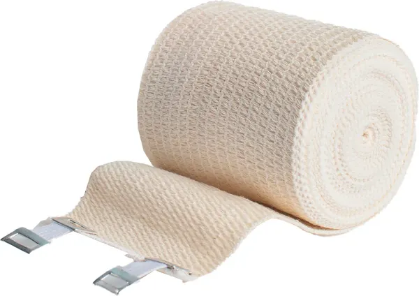 Изображение товара Бинт эластичный MEK Вязаный с лайкрой компрессионный ленточный средней растяжимости (0.12x4.5м)