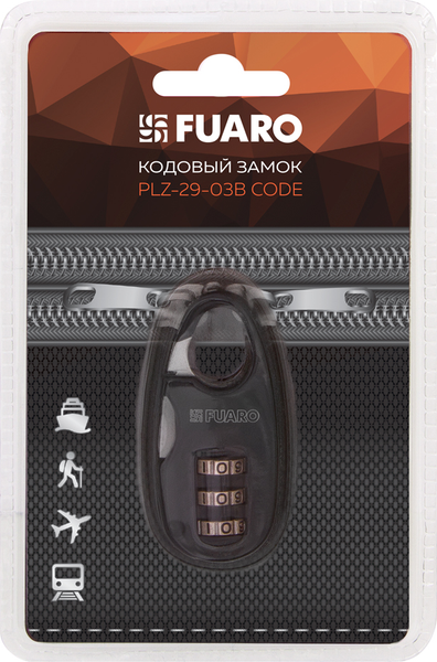 Изображение товара Замок для чемодана Fuaro PLZ-TRAVEL-2903B CODE / PLZ-29-03B