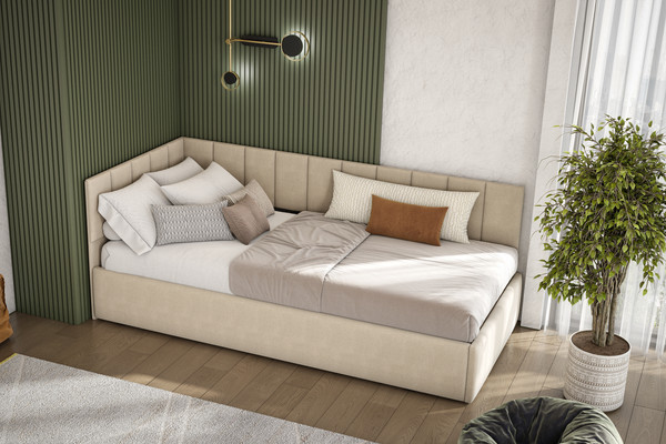 Изображение товара Кровать-тахта Mio Tesoro Bris КР 3 90x200 (ткань бежевый)