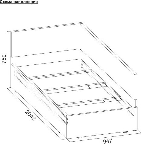 Изображение товара Кровать-тахта Mio Tesoro Bris КР 3 90x200 (ткань серый)