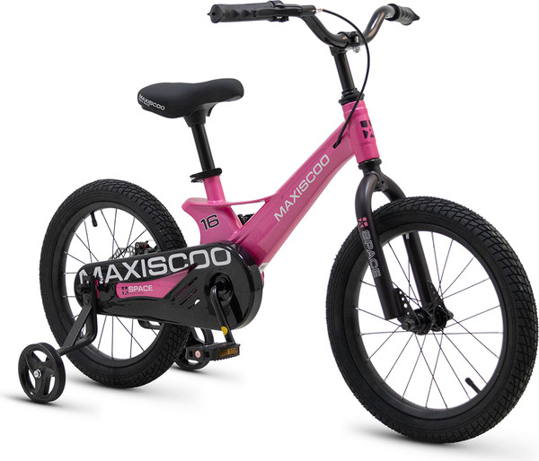 Изображение товара Детский велосипед Maxiscoo Space Базовый 16 2026 / MSC-S1653B (розовый глянцевый, разобранный, в коробке)