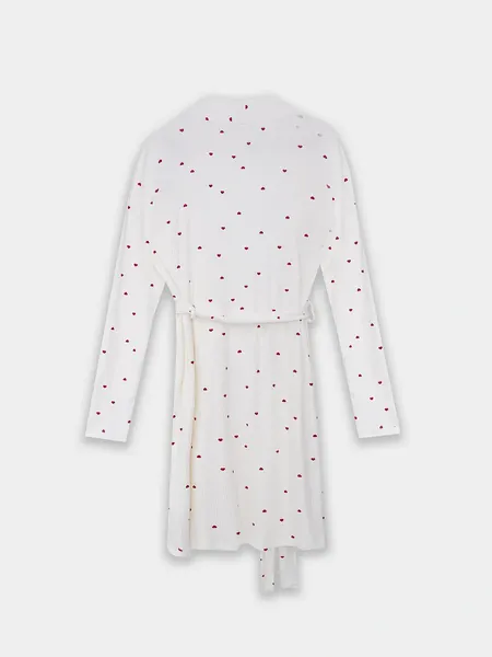 Изображение товара Халат Mark Formelle 552295 (р.158/164-96-102, сердечки на белом)
