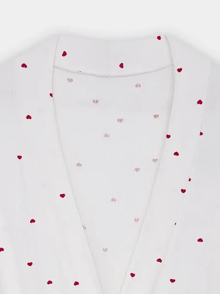 Изображение товара Халат Mark Formelle 552295 (р.158/164-100-106, сердечки на белом)