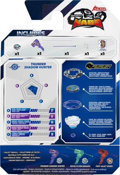 Изображение товара Игровой набор Infinity Nado Волчок Трайб Классик. Thunder Shadow Hunter / 71064