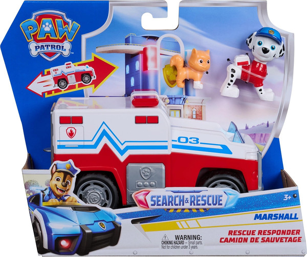 Изображение товара Игровой набор PAW Patrol Поисковый отряд машинка с фигуркой Маршалл / 70809