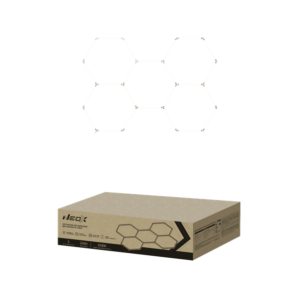 Изображение товара Светильник линейный Neox ДБО-HEXAGON 5С-24065 240Вт 230В 6500К / 4690612066622