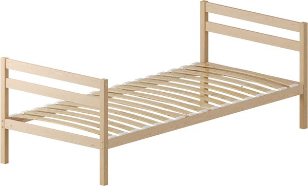 Изображение товара Односпальная кровать Домаклево Акация 90x190+С1+С1 (натуральный)